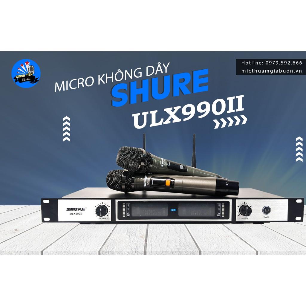 Micro không dây shure ulx990ii mode mới nhất bắt sóng xa ổn định không bị rè méo tiếng tương thích nhiều thiết bị