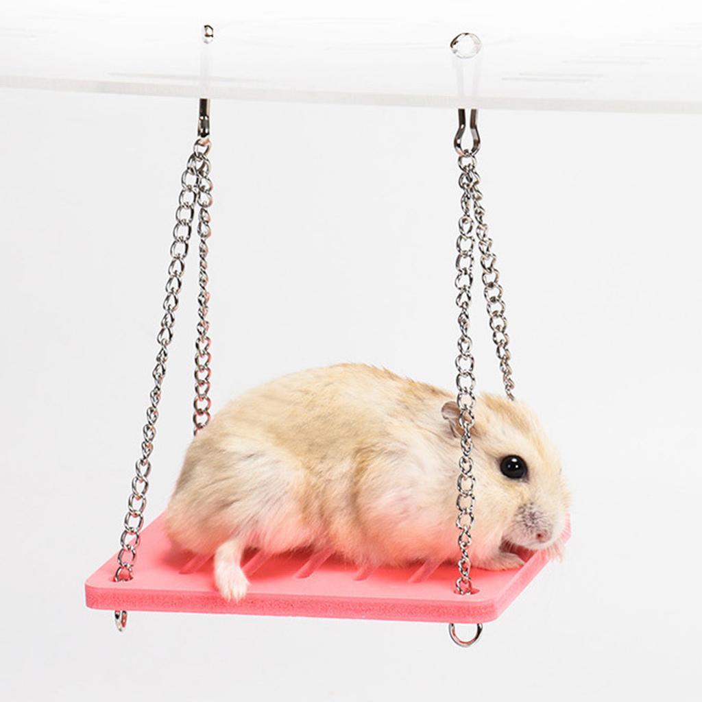 Set of 2, Animal Rat Chinchilla Guinea Pig Hamster Swing and Tunnel Tube