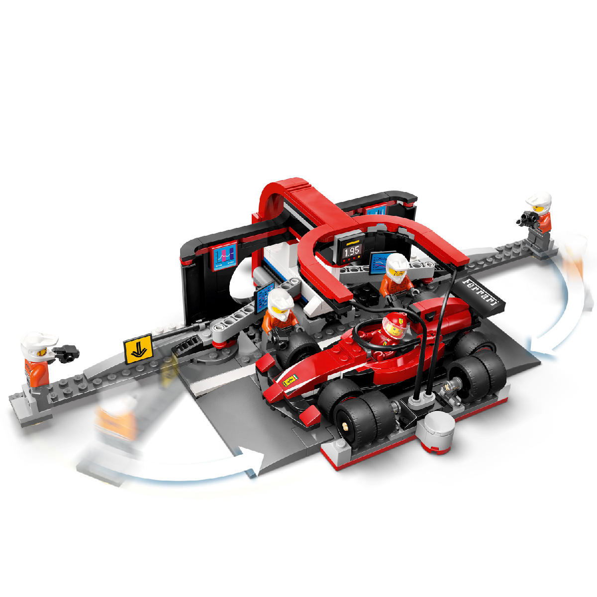 LEGO CITY 60443 Đồ Chơi Lắp Ráp Trạm Bảo Dưỡng Xe F1 (325 Chi Tiết)