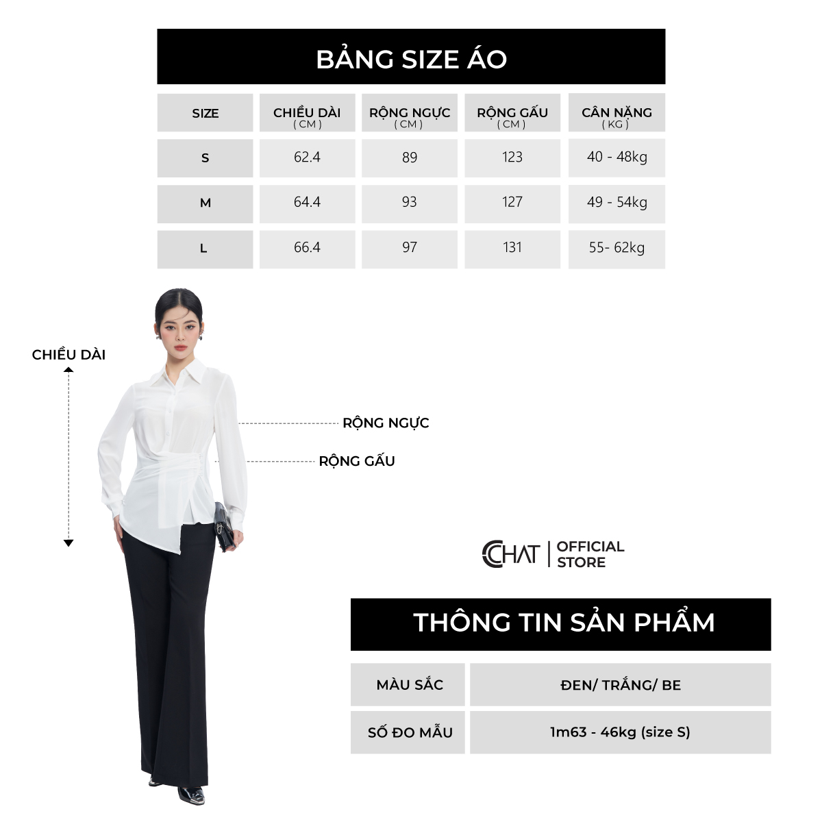 Áo Sơ Mi Nữ  Kiểu Cài Nhún Sườn Chất Liệu Chiffon Cao Cấp 13FDH2017ST