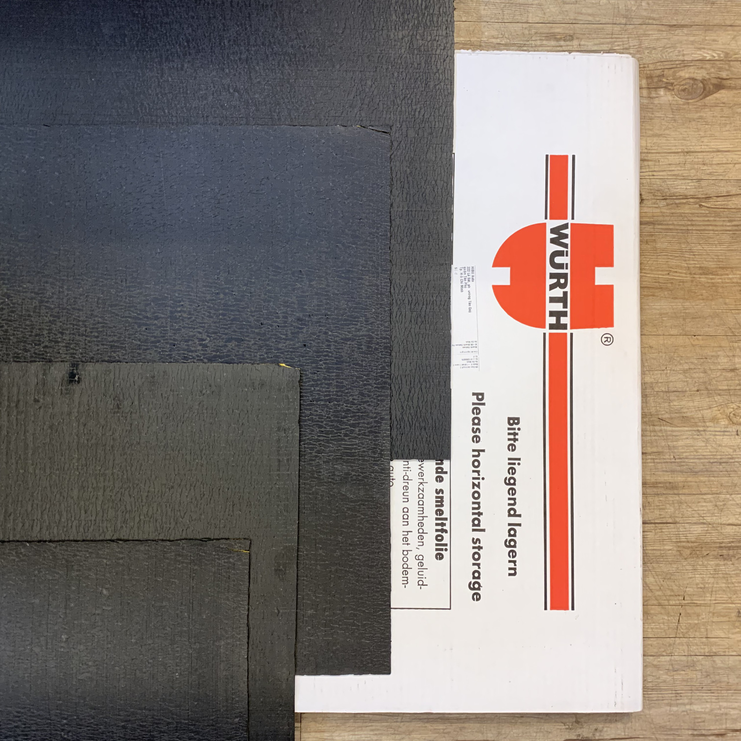 Hộp 4 Tấm dán tiêu âm sàn Bitumen Polymer Wurth Self-Adhesive Fusible Layer 0890100070
