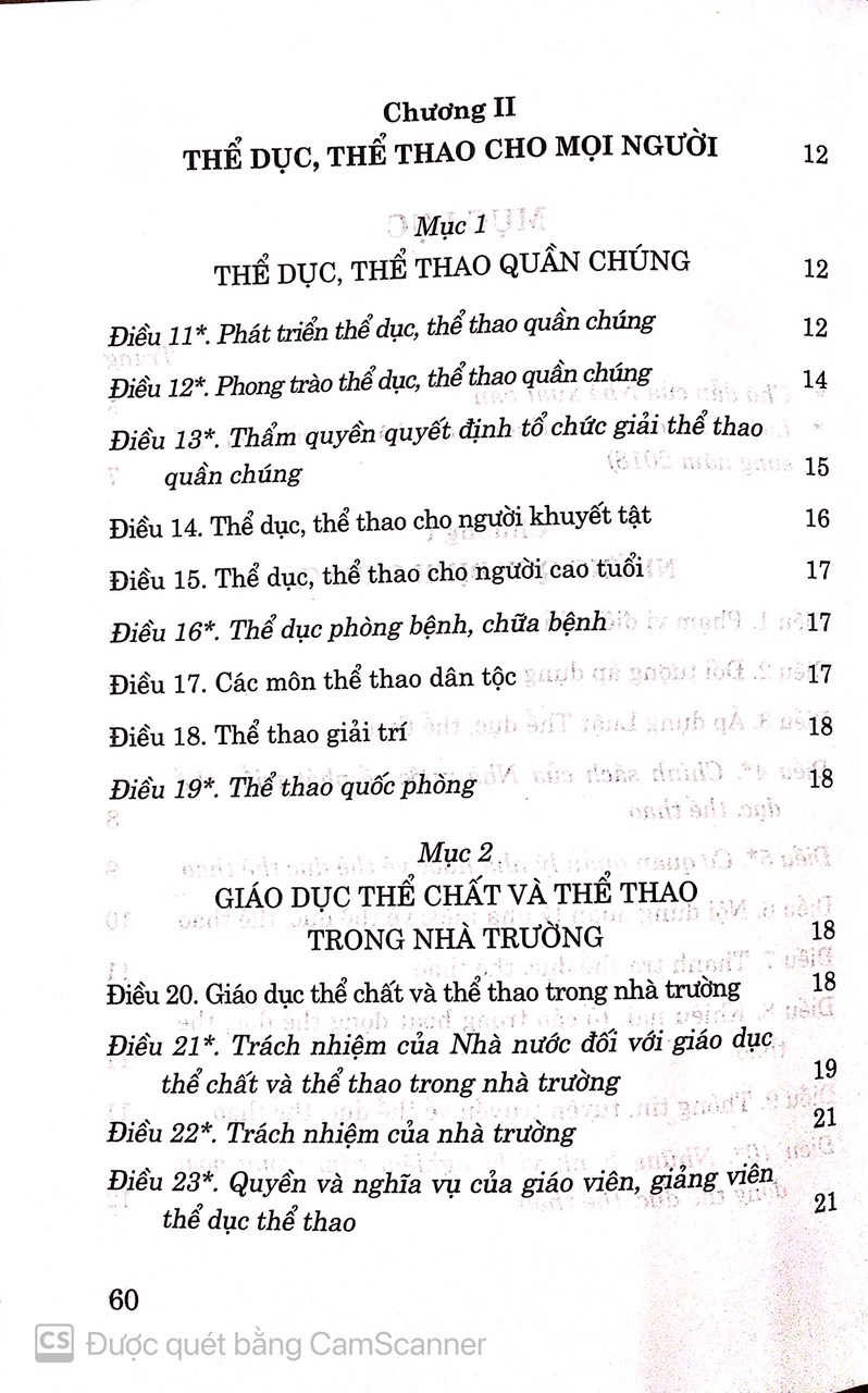 Luật thể dục thể thao ( Hiện hành) ( Sửa đổi , bổ sung năm 2018)