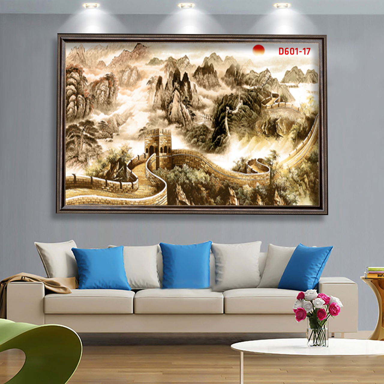 D601 02 Tranh kính Thủy Mặc