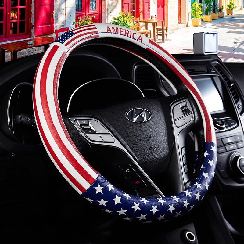 Miếng Da Pu Bảo Vệ Vô Lăng Xe Hơi 15 Inch