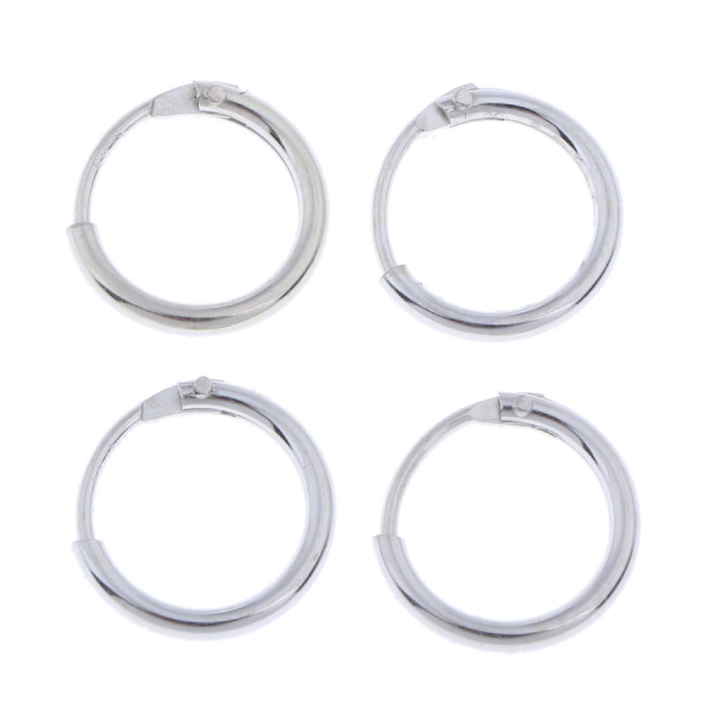 4 Pack South Korea Jewelry Earrings Lovers Small Hoop Circle Ear Ring Huggie Earrings For Women Men And Rings Earrings 8mm/10mm Hoop Earrings