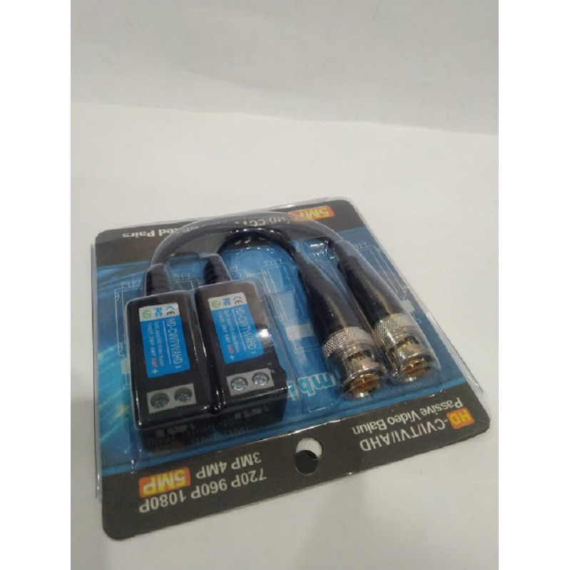 Video balun chuẩn 5mp vặn vít, lõi đồng chống nhiễu (20 bộ)