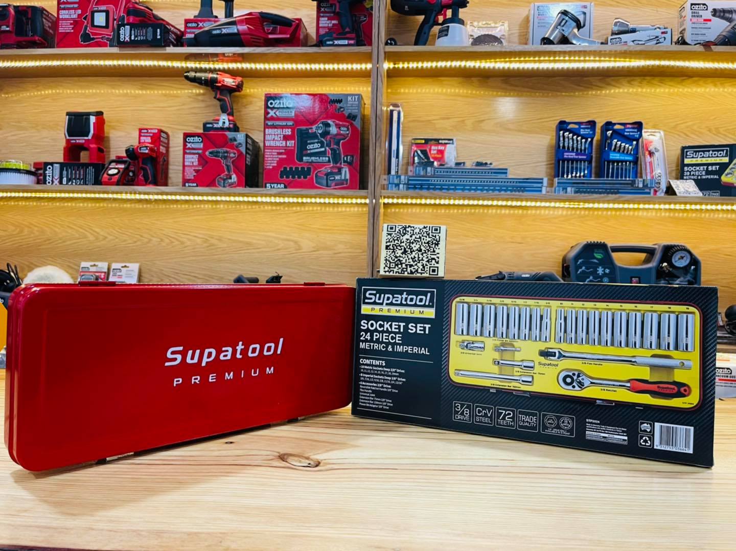 BỘ ĐẦU TUÝP 24 MÓN CHUẨN 3/8” SUPATOOL STP2024R HÀNG MỚI 100% NHẬP KHẨU AUSTRALIA