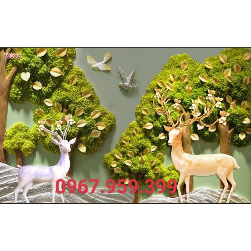 Tranh dán tường 3D trang trí phòng khách phòng ngủ