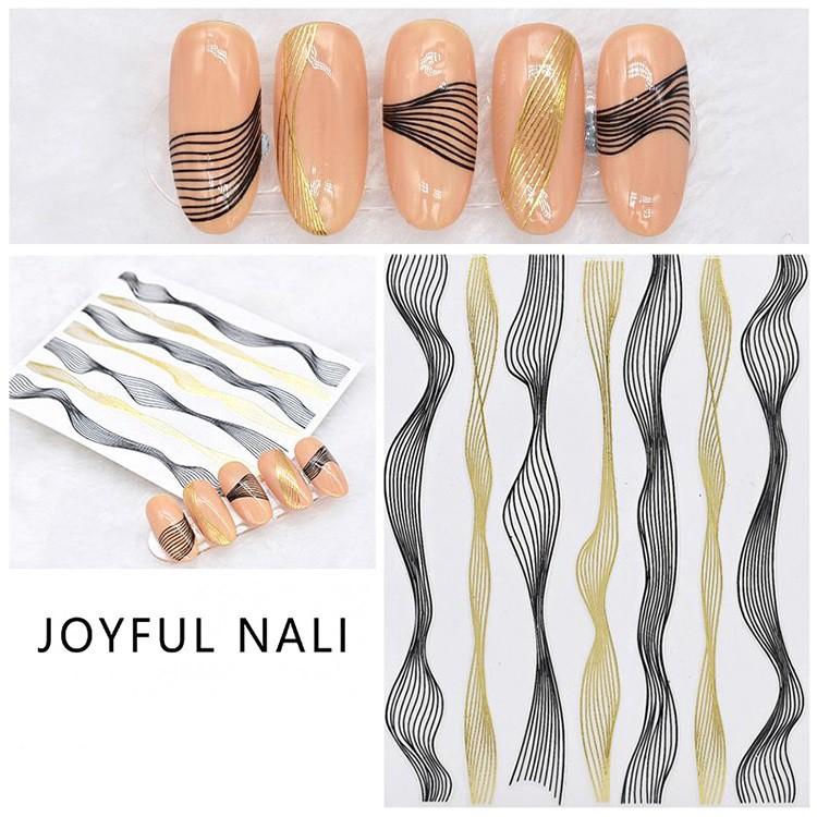 Sticker nails - hình dán móng 3D họa tiết sóng