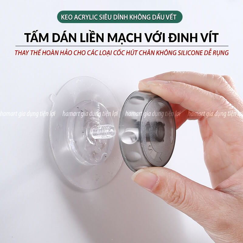 Miếng Dán Thay Thế Kệ Cốc Hút Chân Không Gắn Tường Nhà Tắm Bồn Rửa Mặt Móc Treo Đồ Đa Năng Siêu Dính