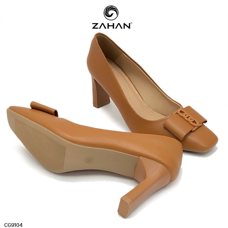 Giày cao gót mũi vuông, xích, 6cm CG9104
