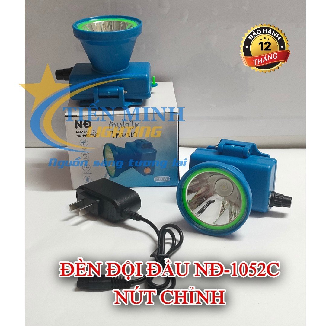 ĐÈN ĐỘI ĐẦU NĐ-1052C SIÊU SÁNG CHO ÁNH SÁNG CỰC MẠNH, LẶN DƯỚI NƯỚC ĐẾN 50 MÉT, PIN SẠC CHẤT LƯỢNG CAO ĐỘ SÁNG MẠNH, CỰ LY CHIẾU XA