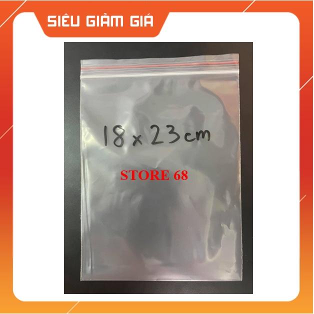 200g Túi zip nilong bịch vuốt mép chỉ đỏ loại dày đẹp đựng thực phẩm, thuốc tây, gia vị - Ấn vào chọn size