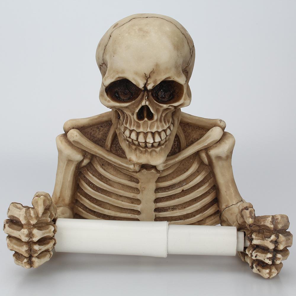 Skull giữ giấy vệ sinh treo tường lưu trữ giấy vệ sinh cuộn