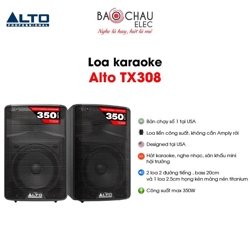 Loa Karaoke, Nghe Nhạc Liền Công Suất Alto TX308 USA | Bass 20cm - Công Suất 175W - hàng chính hãng
