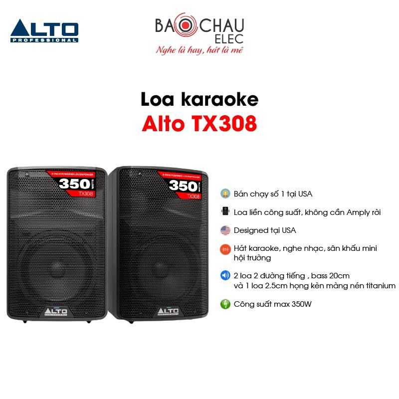Loa Karaoke, Nghe Nhạc Liền Công Suất Alto TX308 USA | Bass 20cm - Công Suất 175W - hàng chính hãng