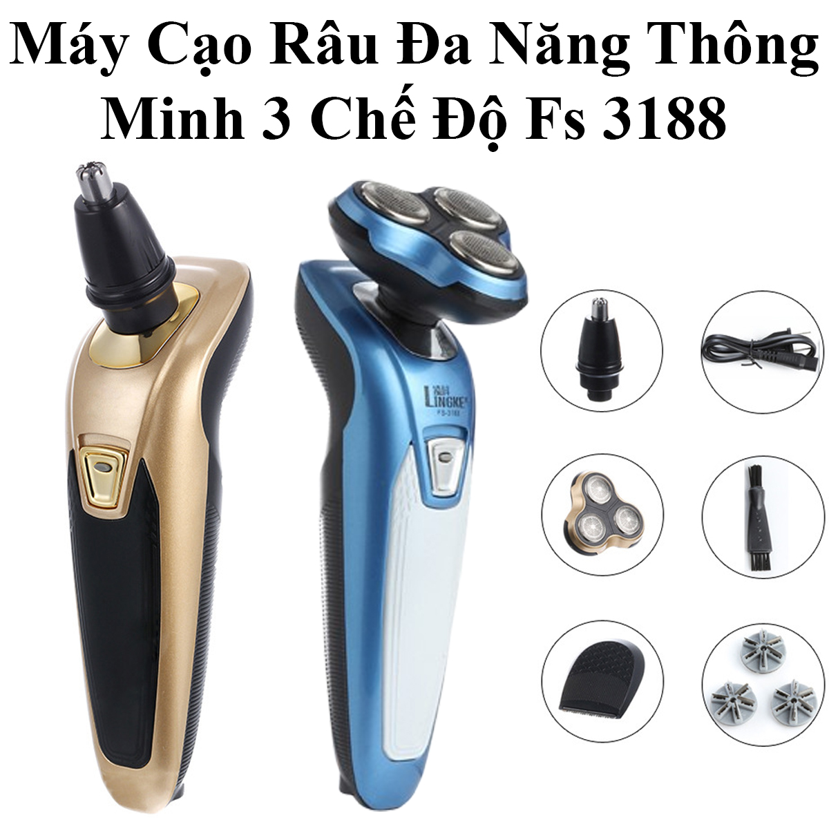 Máy Cạo Râu Đa Năng Thông Minh 3 Chế Độ Fs 3188
