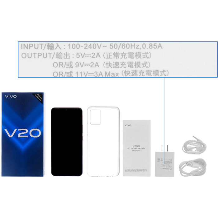 Điện thoại Vivo V20 (8GB/128GB) - Hàng Chính Hãng