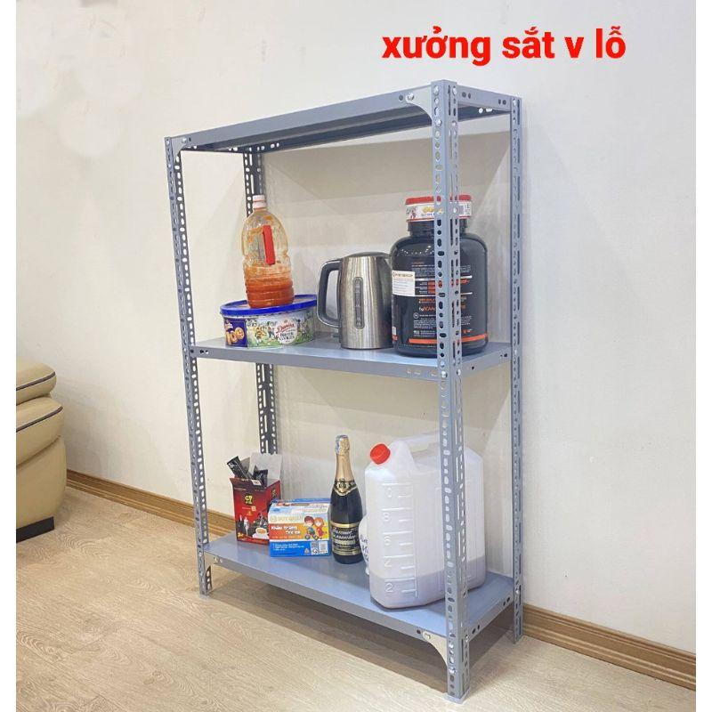 kệ sắt v lỗ 3 tầng (Cao1,5M x Dài 1M x Rộng 50 )