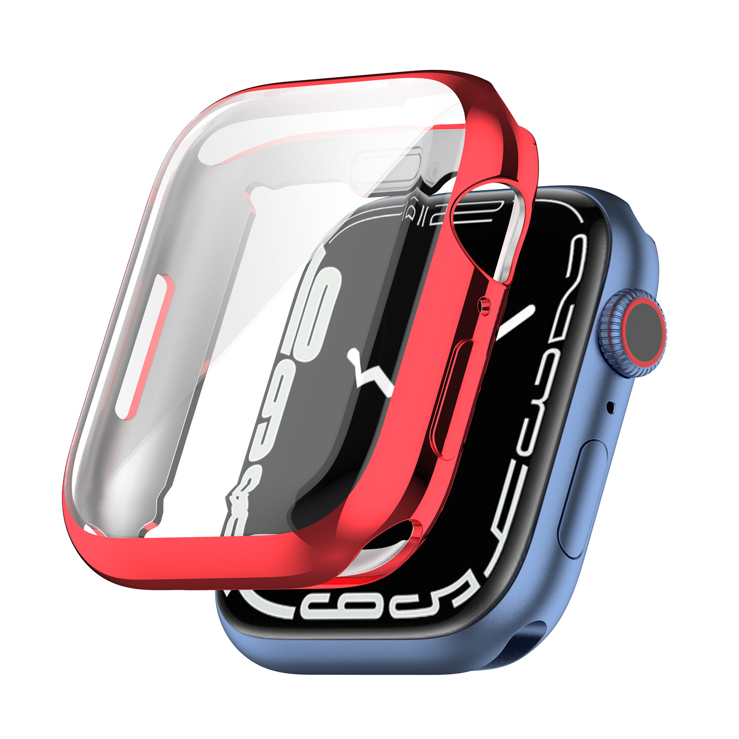 Ốp Case TPU Bảo Vệ Màn Hình Mạ Chrome cho Apple Watch Series 7 / Apple Watch Series 8 / Apple Watch Series 9 (Size 41mm/45mm) - Hàng Chính Hãng