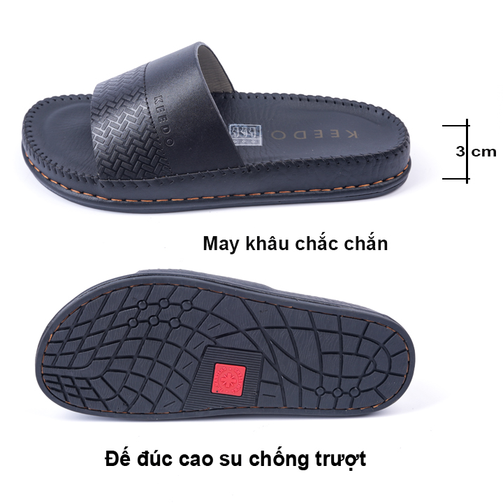 Dép da nam cao cấp siêu bền KEEDO PK011