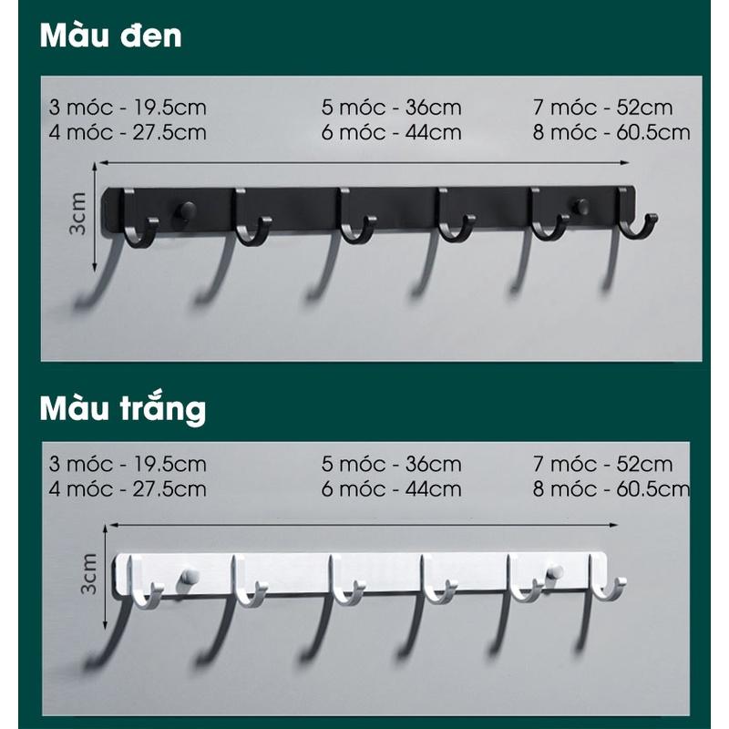 Móc treo đa năng dán tường nhôm cho phòng tắm, nhà vệ sinh, dán sau cửa chịu lực  (LZ0728