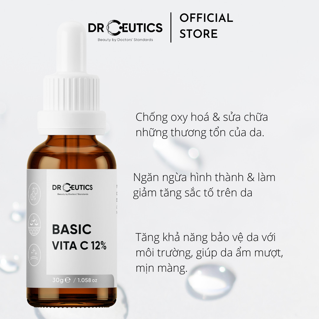 DrCeutics Tinh Chất Vita C12 Basic Làm Sáng Đều Màu Chống Lão Hoá Da (30gram)