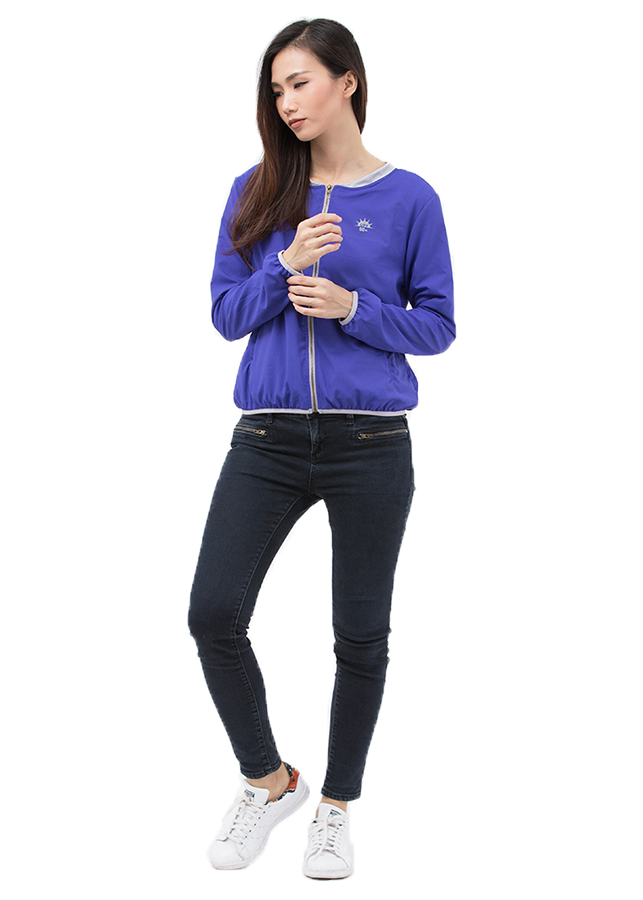 Áo khoác nữ chống nắng UPF50+ Light Grape Blue Zigzag JAC00306 tặng khẩu trang trị giá 129k