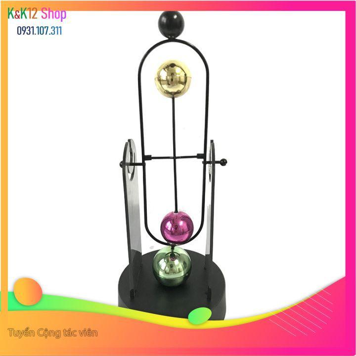 Đồ chơi sáng tạo &quot;con lắc Newton phiên bản Quả Cầu dao động vĩnh viễn&quot; giúp giải trí HIỆU QUẢ, Shop TẶNG 4 pin AA