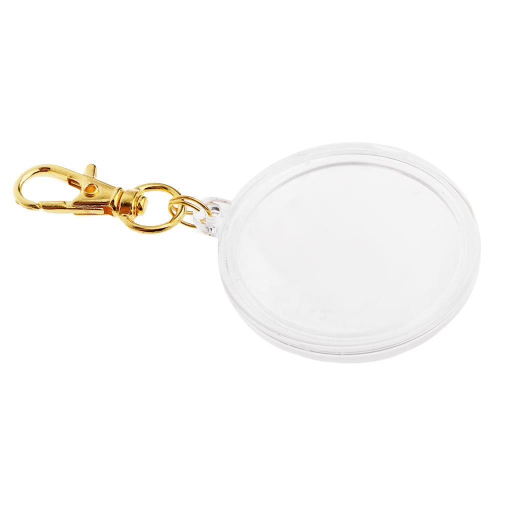 Hộp đựng đồng Xu Acrylic Di động Keychain Bộ Sưu Tập Móc Khóa Coin # 1