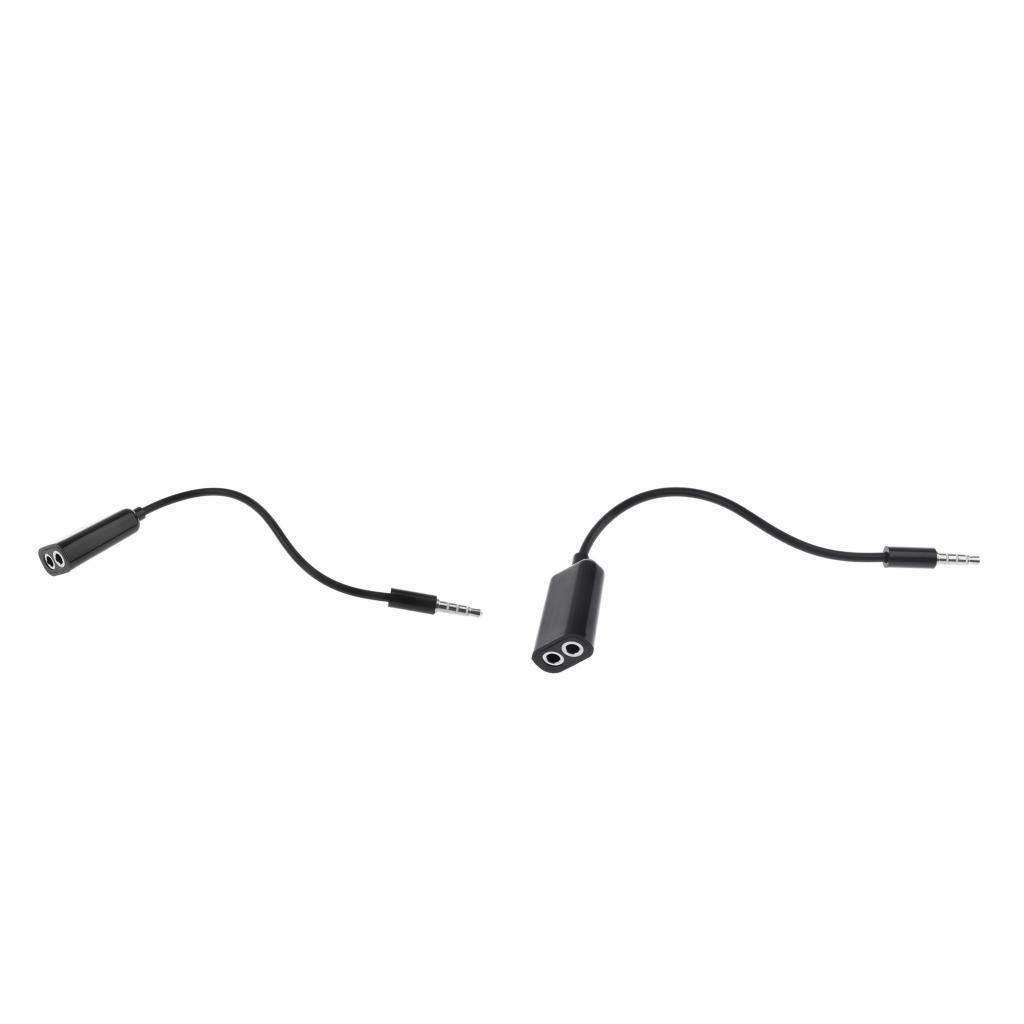 3.5mm Male to 2 Port 3.5mm Female Audio Splitter Adapter for Earphone