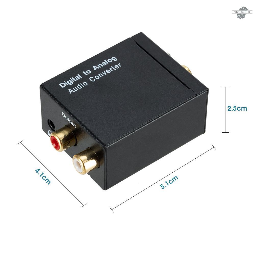 3.5mm Digital to Analog Audio Converter Optical Fiber Coaxial Signal to Analog Audio Adapter