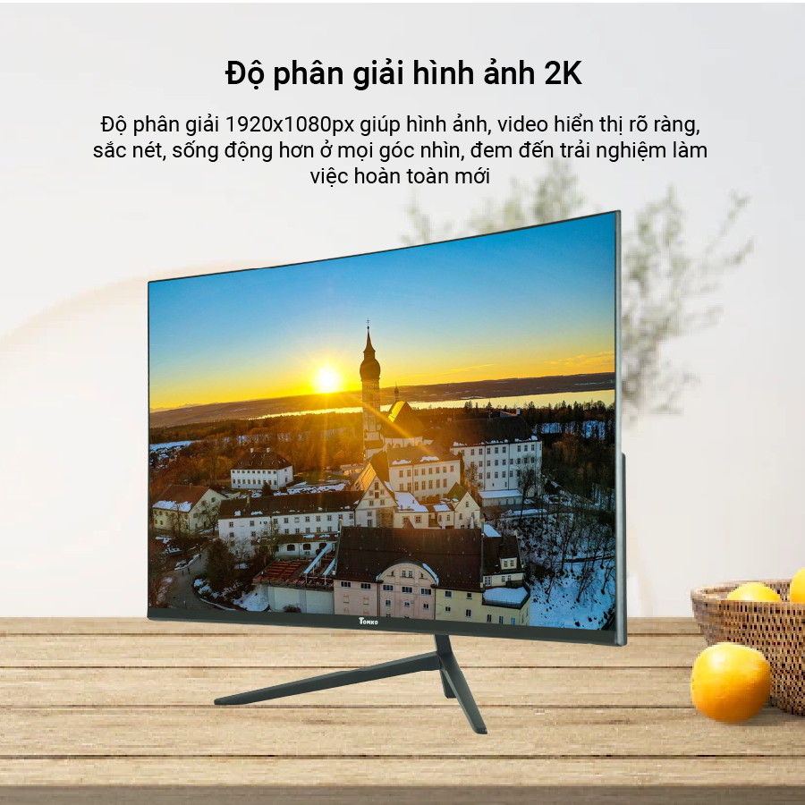 Màn hình máy tính Tomko 27 inch,Tomko T2721FC 27" FHD VA 75Hz 5ms - Hàng chính hãng TOMKO