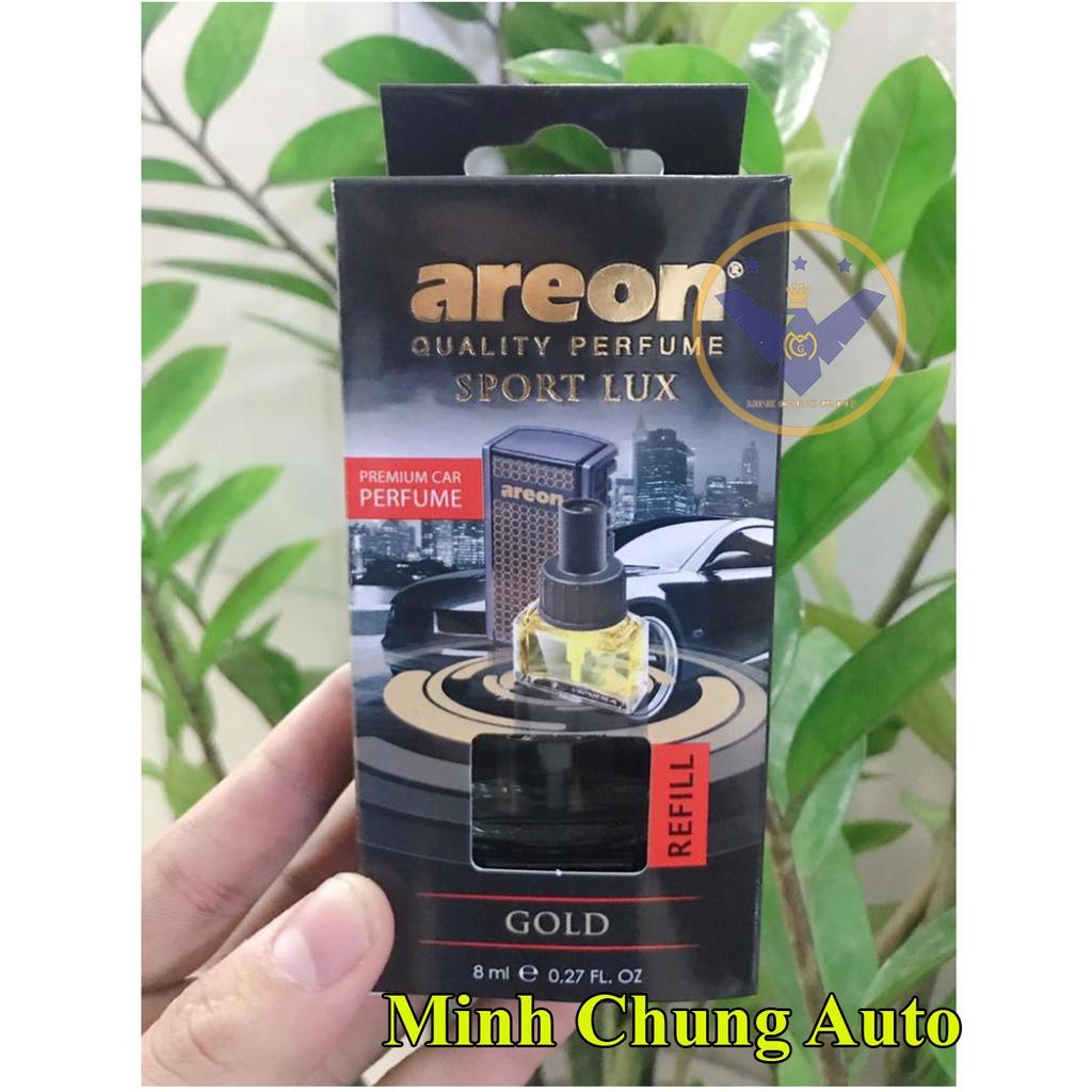 Nước hoa ô tô cao cấp Areon kẹp cửa gió điều hòa Gold (Bình thay thế)