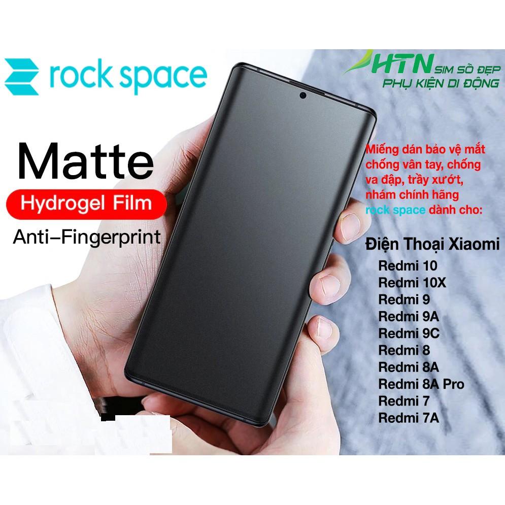 Miếng dán màn hình chống vân tay nhám matte rock space dành cho điện thoại Xiaomi Redmi 10 9 9A 9C 8 8A Pro 7 GO - Hàng chính hãng