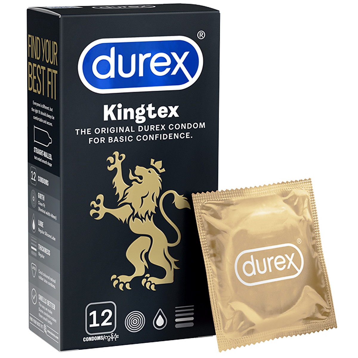 Bao cao su Durex Kingtex Combo 2 Hộp 12 BCS kích thước 49mm Thiết kế vừa vặn, ôm sát chống tuột, màu coral san hô Không mùi - Dầu bôi trơn - Hàng chính hãng 100%