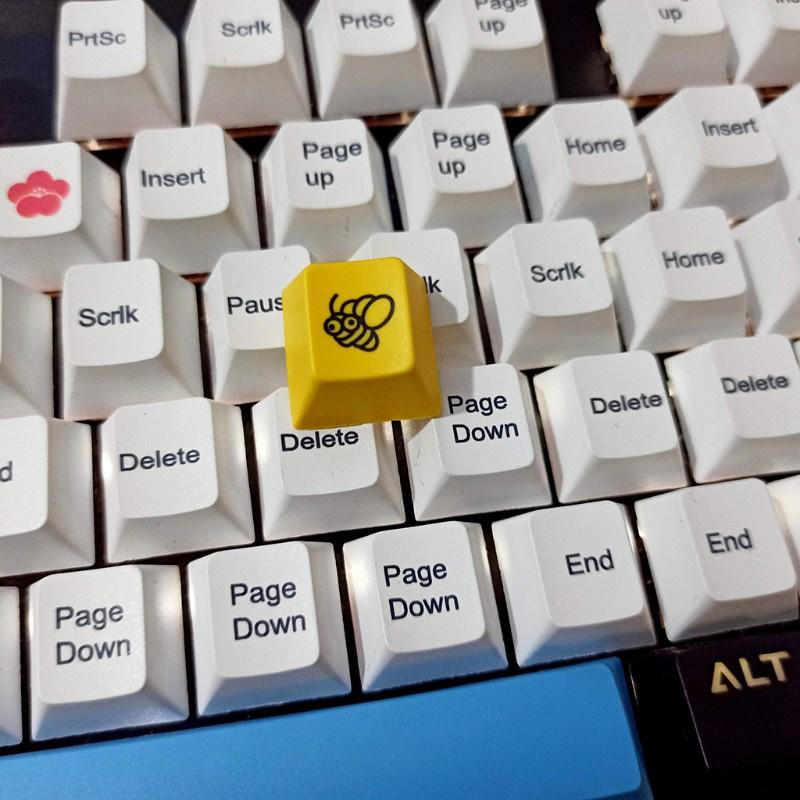HSV R4 Cherry Profile Dip Dye Sculpture PBT Keyboard Keycap Etched Honey Bee Keycap