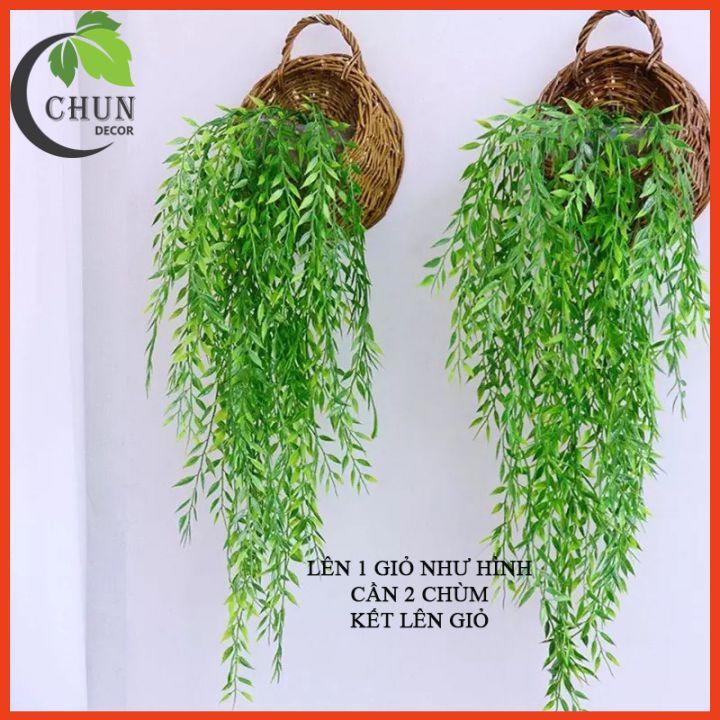 Hoa Giả - Chùm Lá Liễu Rũ Xanh Mướt Tuyệt Đẹp Trang Trí Nhà Cửa, Cửa Hàng, Văn Phòng, Lớp Học