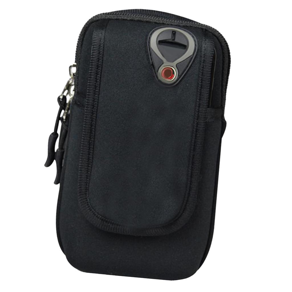 Running Sport Arm Band Strap Holder Pouch Bag Case F Exercise Workout Black