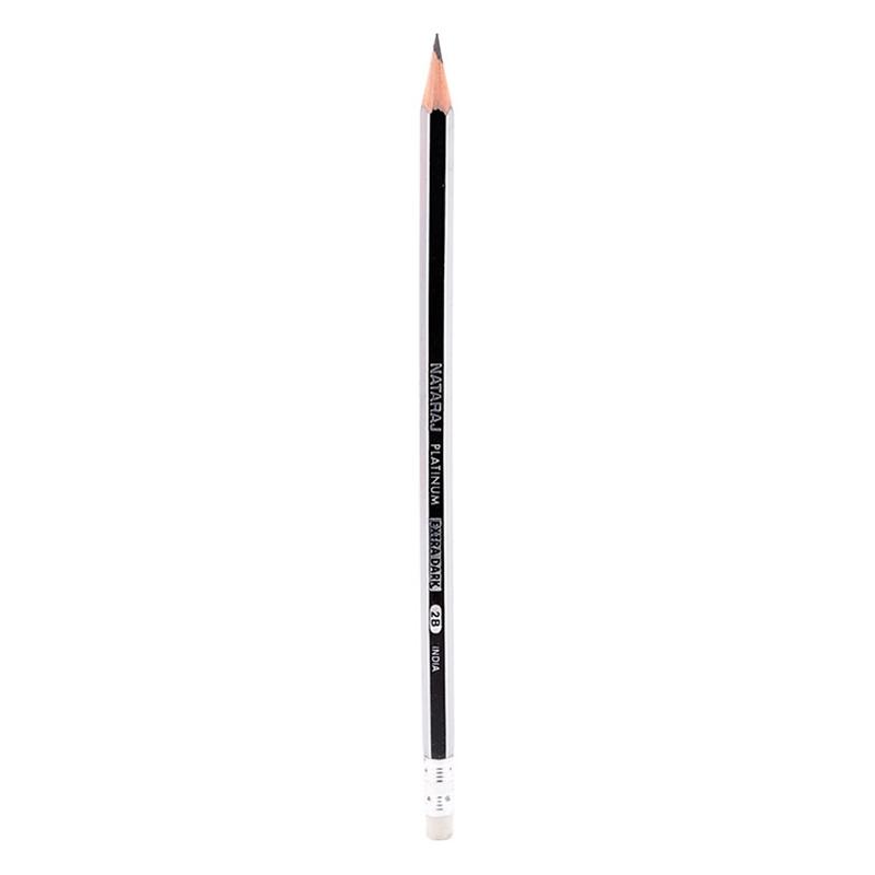 Bút Chì Gỗ 2B Nataraj Platinum Extra Dark NA-2B - Thân Đen