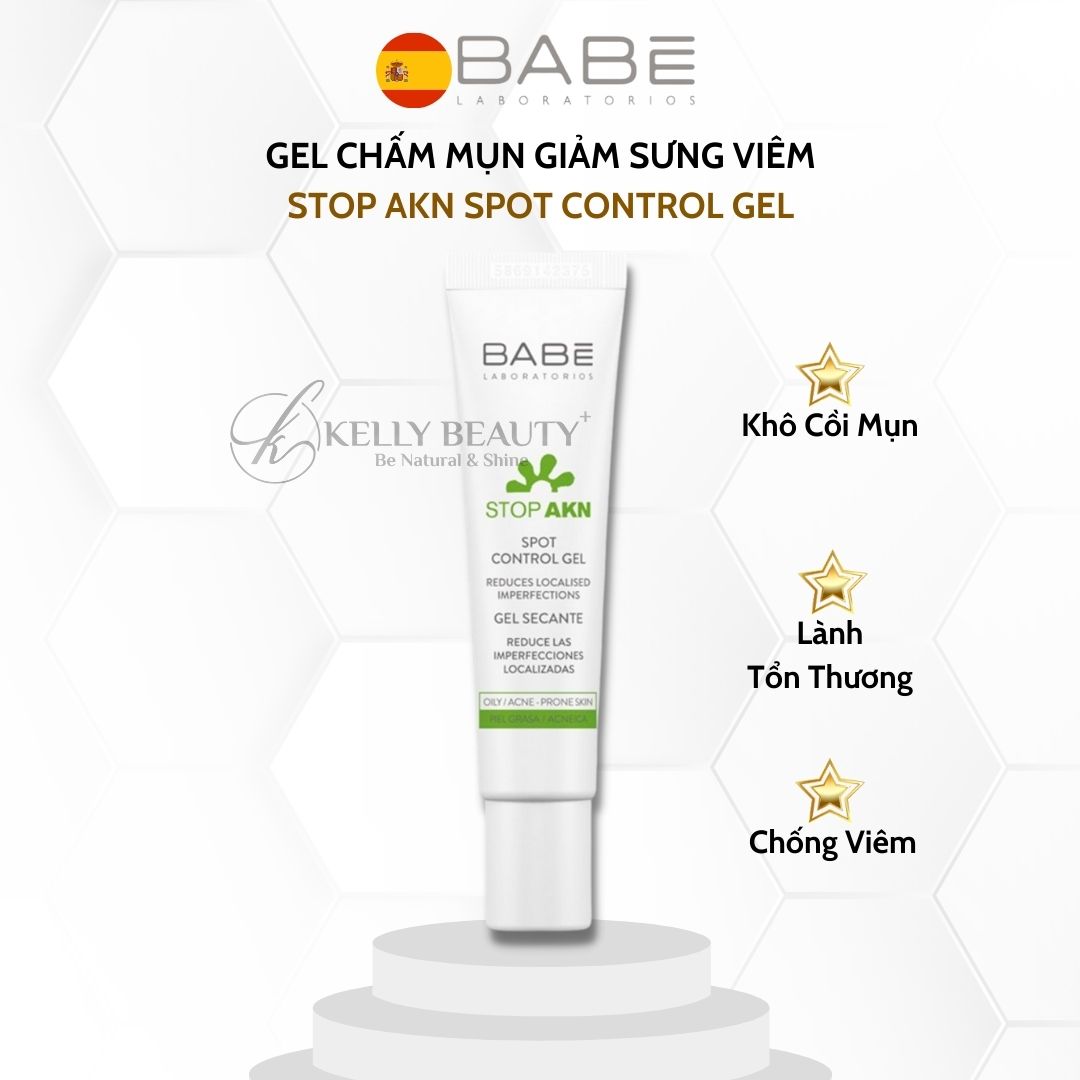 Chấm Mụn BABE Spot Control Gel - Giảm Viêm, Khô Cồi, Đẩy Nhân Mụn | Kelly Beauty