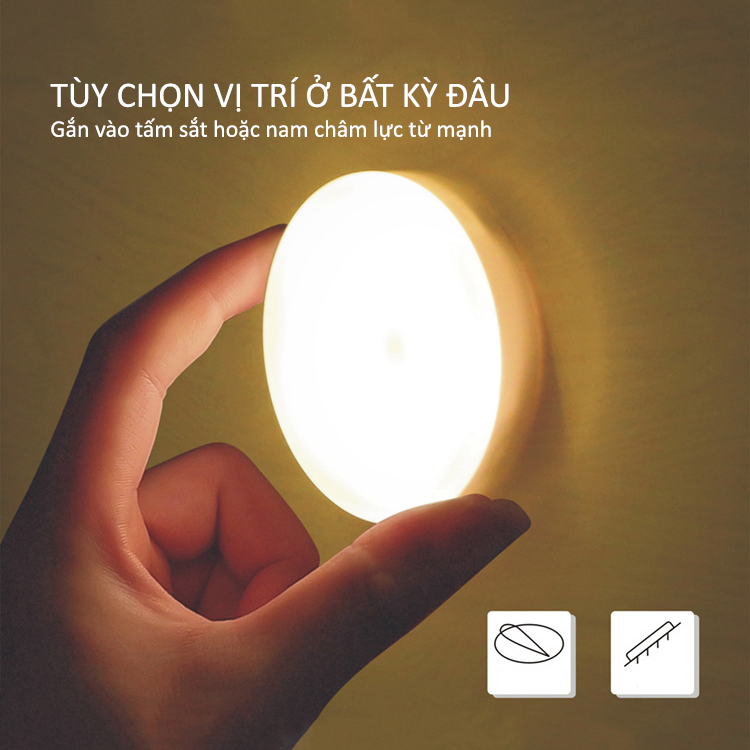 Đèn Led Cảm Ứng Thân Nhiệt để đầu giường hoặc tủ uần áo , vỗ nhẹ để mở đèn- K1651