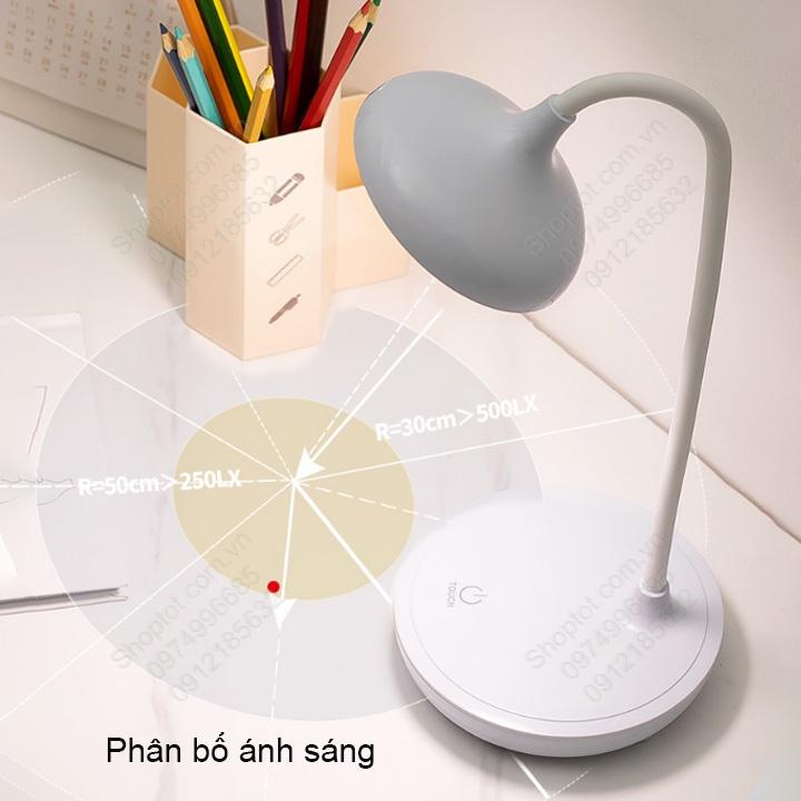 ĐÈN LED HỌC ĐỂ BÀN CHỐNG CẬN 7023, TÍCH ĐIỆN, ÁNH SÁNG 3 MÀU, CÓ ĐIỀU CHỈNH ĐỘ SÁNG VÔ CẤP