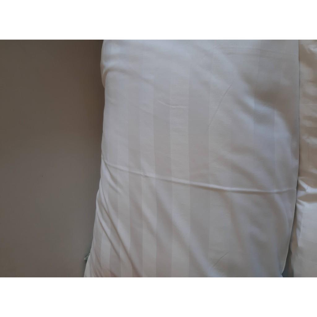 Vỏ gối (Áo Gối )Cotton Trắng Sọc 40×60cm.50×70cm.35×105cm