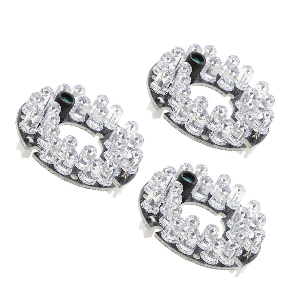 3 Pieces Infrared 24 IR LED Board Module for Surveillance Camera Light Board