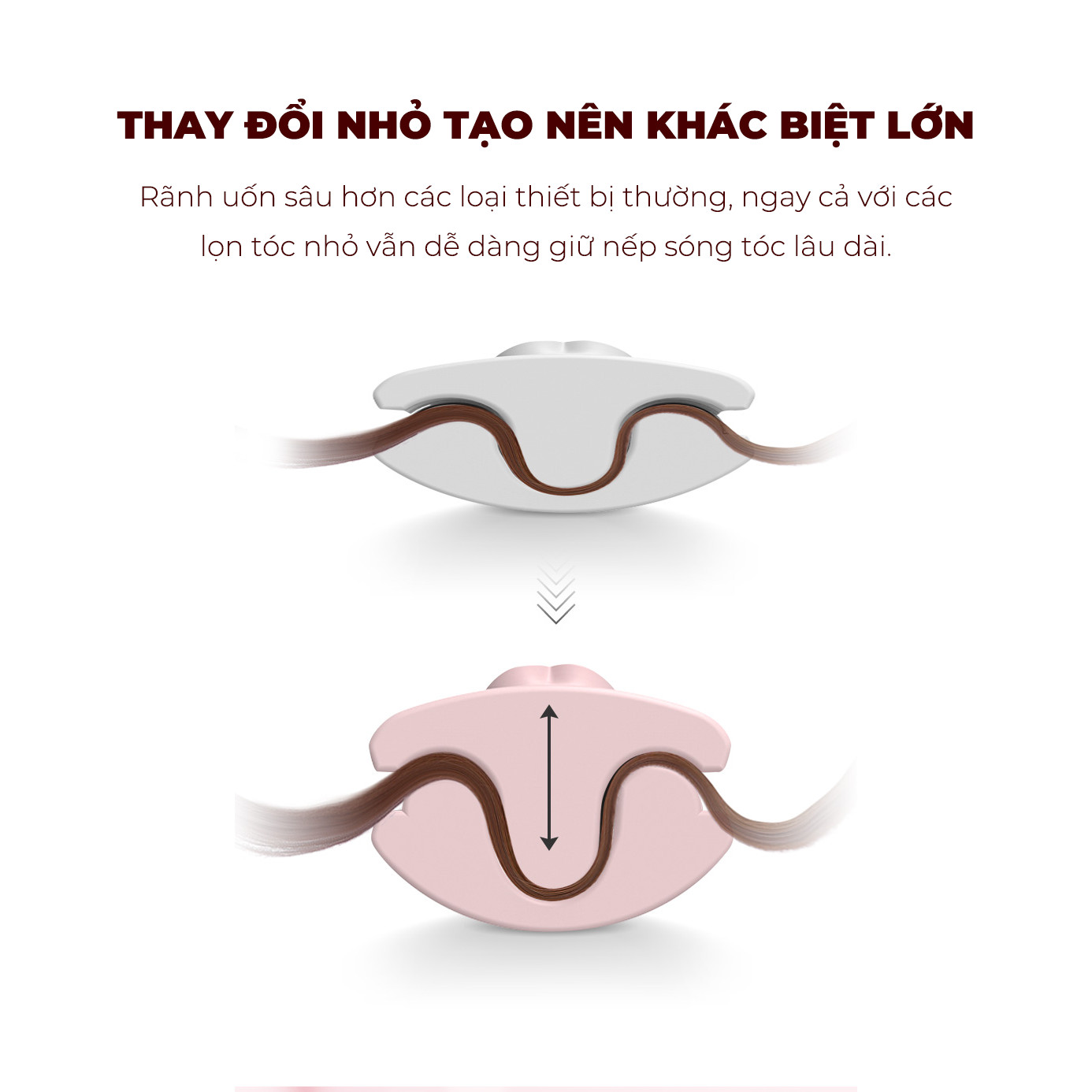 Máy dập tóc - Máy tạo kiểu tóc sóng nước Vivid&Vogue Chính hãng - VAV038