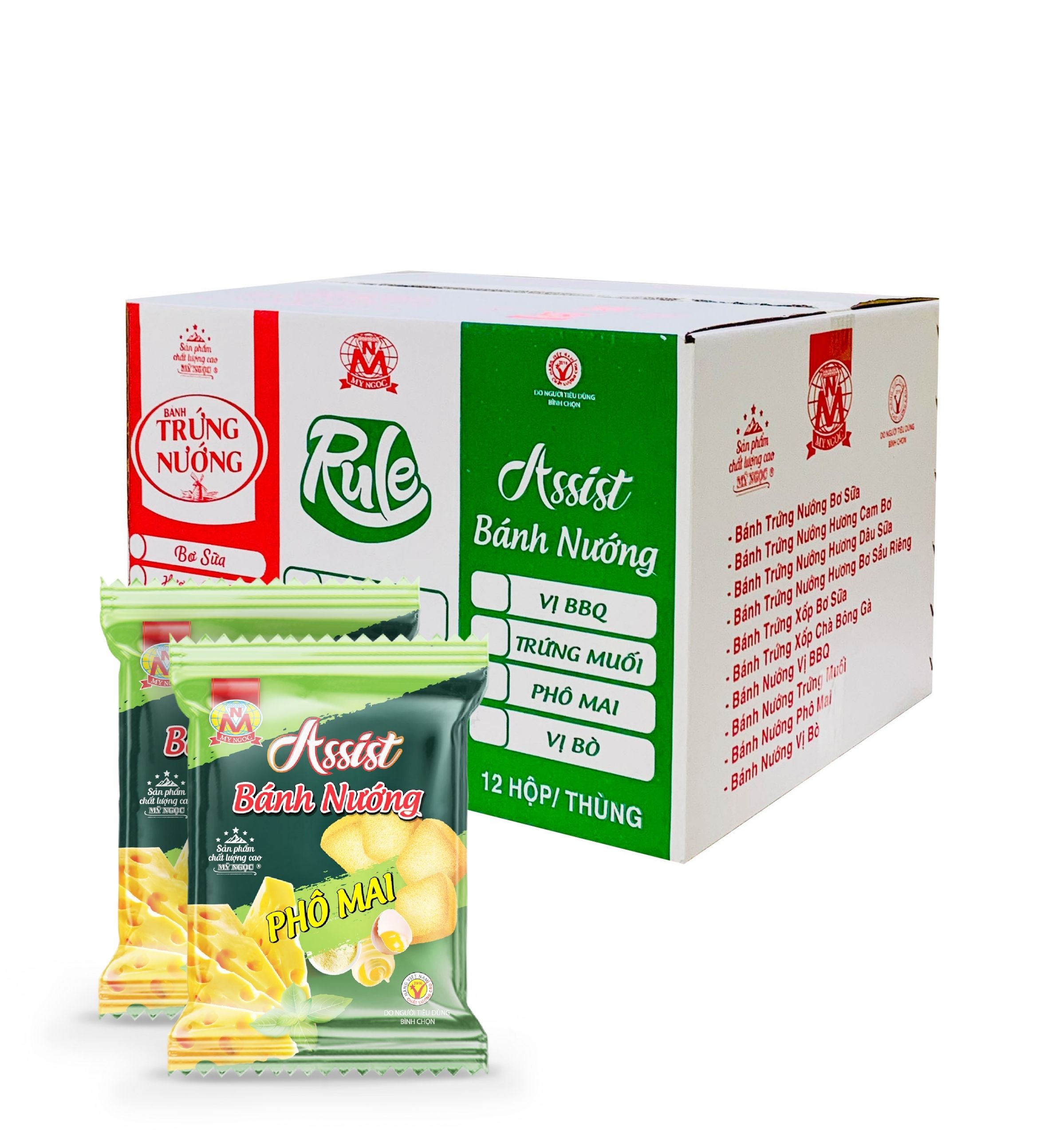 1 kg-2 Bánh nướng Assist VỊ PHÔ MAI MỸ NGỌC