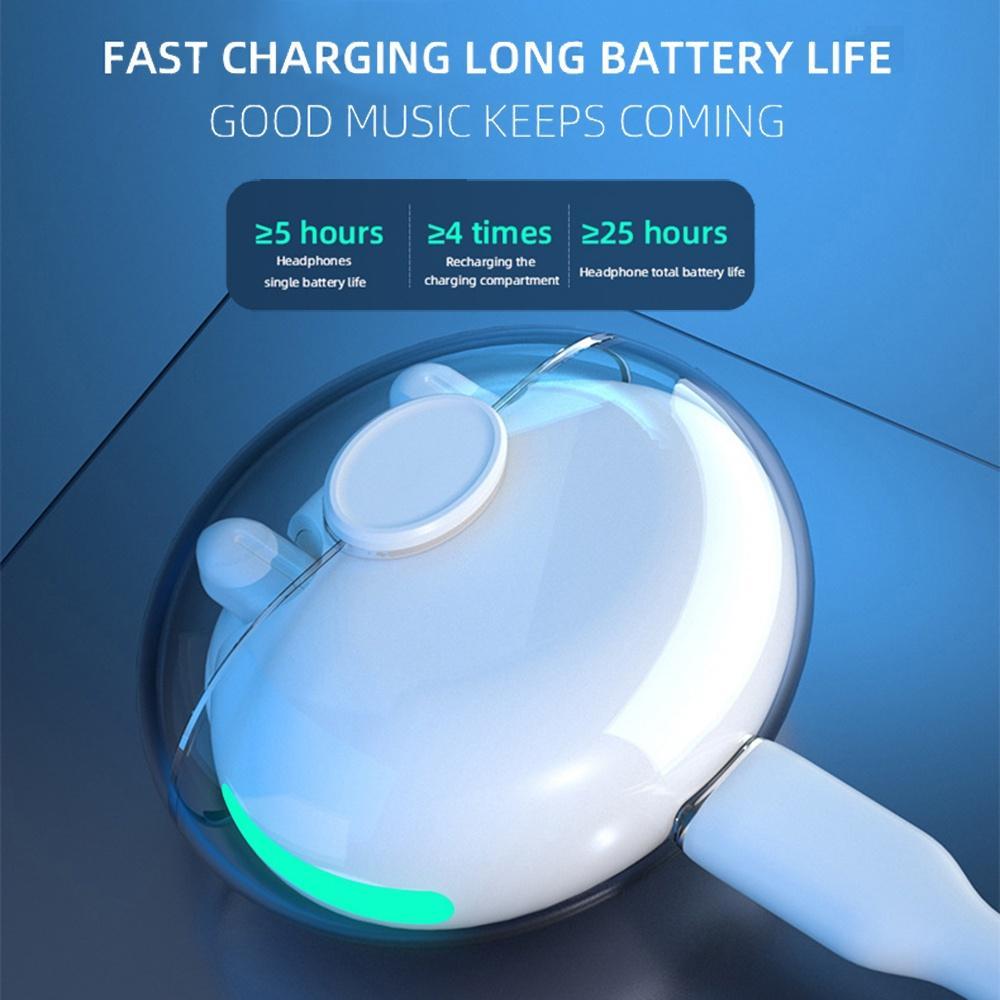 Tai Nghe Nhét Trong Suốt TWS bluetooth 5.0 Và Phụ Kiện