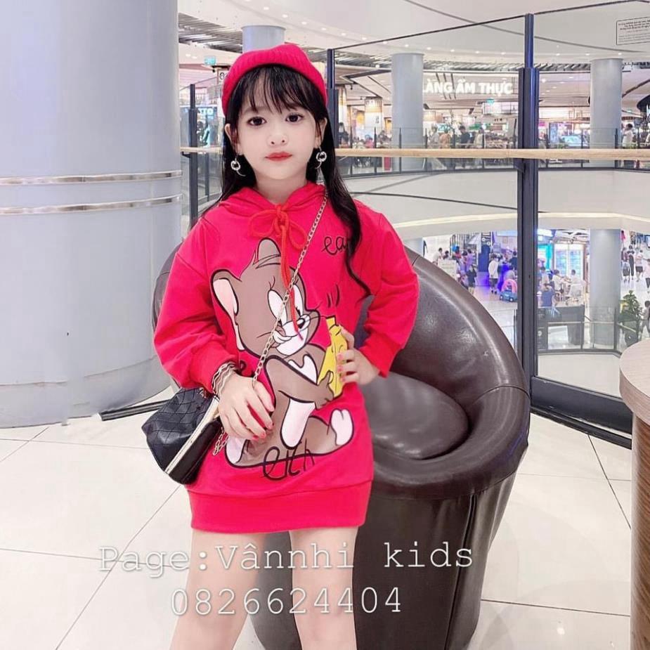 ÁO NỈ CHUỘT JERRY ĐỎ GIẤU QUẦN CHO BÉ