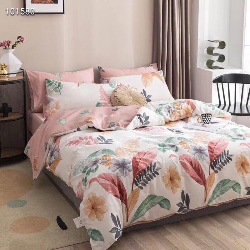 Set Cotton LiVing Cao Cấp Hàng Nhập Khẩu 4 Món BST Hello Summer Lá Khoai